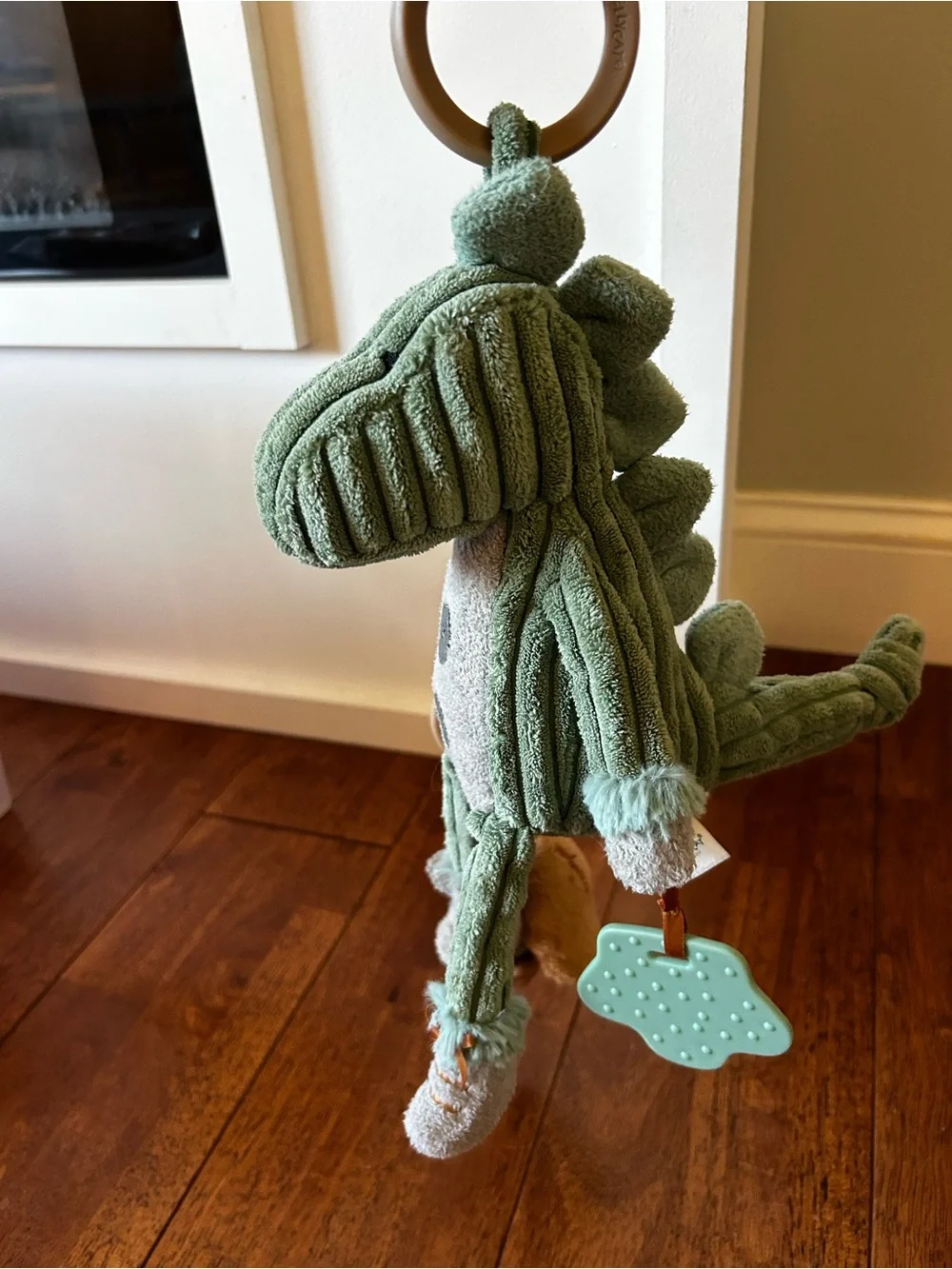 Jellycat Green Corduroy Dinosaur Pull Toy